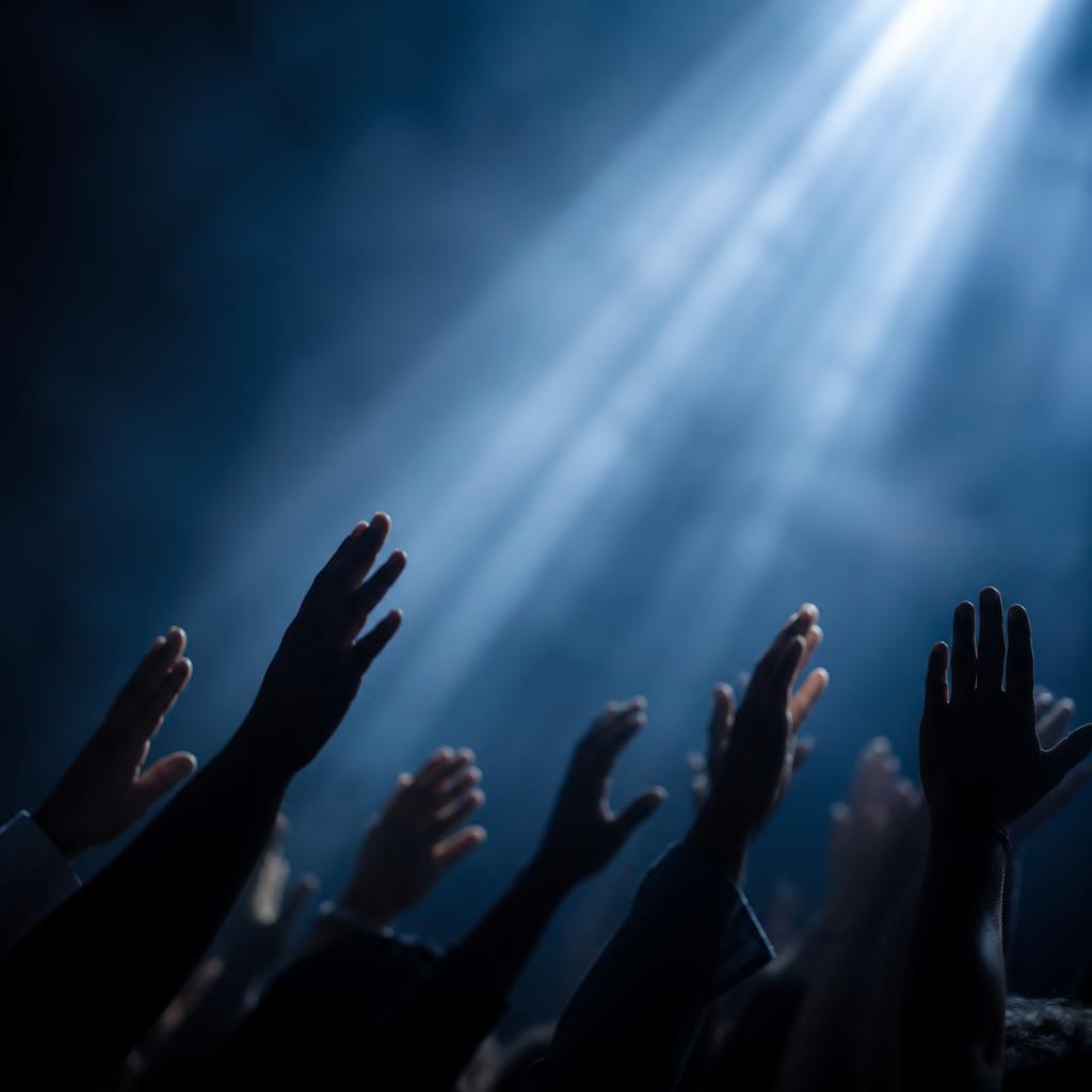Hands raised in worship at Dream Center Church